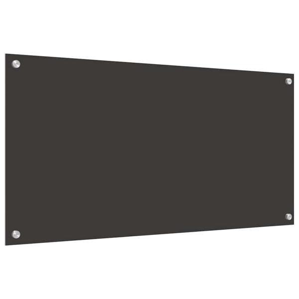 Küchenrückwand 2 pcs Dunkelgrau 100 x 50 cm Gehärtetes Glas