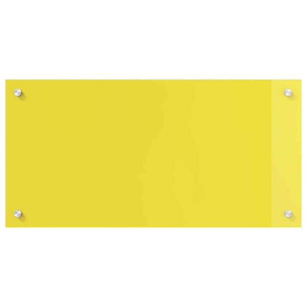 Küchenrückwand 2 pcs Gelb 80 x 40 cm Gehärtetes Glas