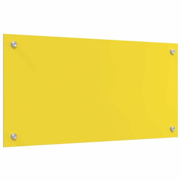 Küchenrückwand 2 pcs Gelb 80 x 40 cm Gehärtetes Glas
