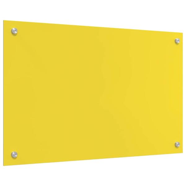 Küchenrückwand 2 pcs Gelb 80 x 50 cm Gehärtetes Glas