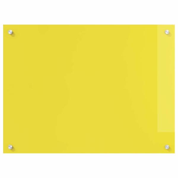 Küchenrückwand 2 pcs Gelb 80 x 60 cm Gehärtetes Glas