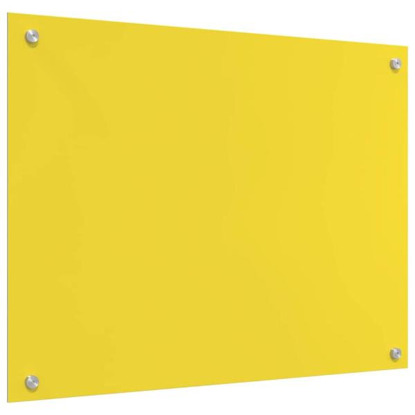 Küchenrückwand 2 pcs Gelb 80 x 60 cm Gehärtetes Glas