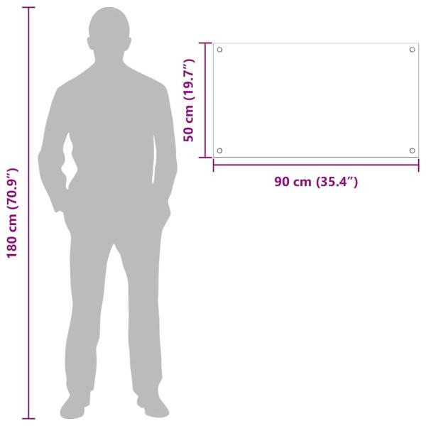 Küchenrückwand 2 pcs Gelb 90 x 50 cm Gehärtetes Glas