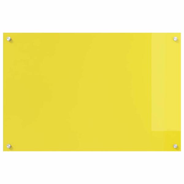 Küchenrückwand 2 pcs Gelb 90 x 60 cm Gehärtetes Glas