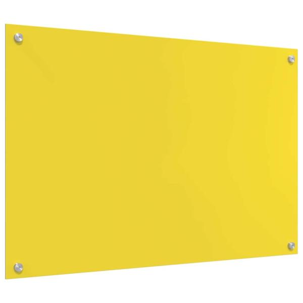 Küchenrückwand 2 pcs Gelb 90 x 60 cm Gehärtetes Glas