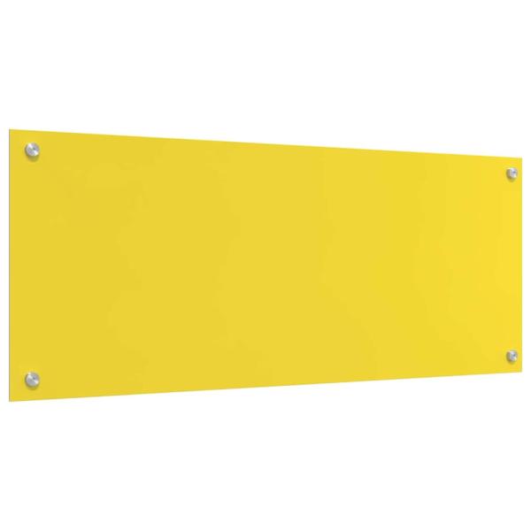 Küchenrückwand 2 pcs Gelb 100 x 40 cm Gehärtetes Glas