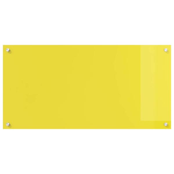 Küchenrückwand 2 pcs Gelb 100 x 50 cm Gehärtetes Glas
