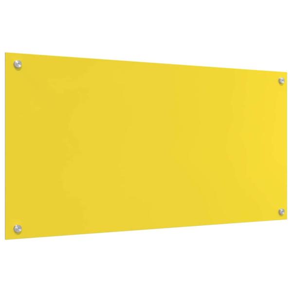 Küchenrückwand 2 pcs Gelb 100 x 50 cm Gehärtetes Glas