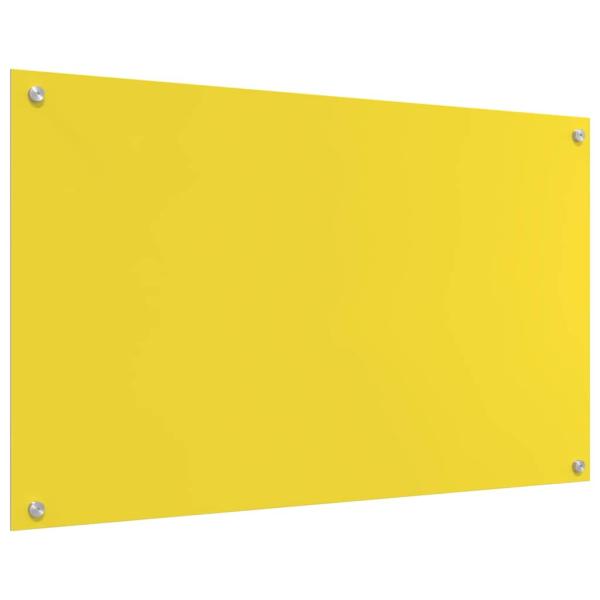 Küchenrückwand 2 pcs Gelb 100 x 60 cm Gehärtetes Glas