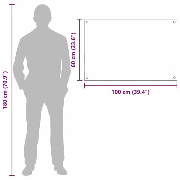 Küchenrückwand 2 pcs Gelb 100 x 60 cm Gehärtetes Glas