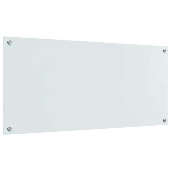 Küchenrückwand 2 pcs Weiß 110 x 50 cm Gehärtetes Glas