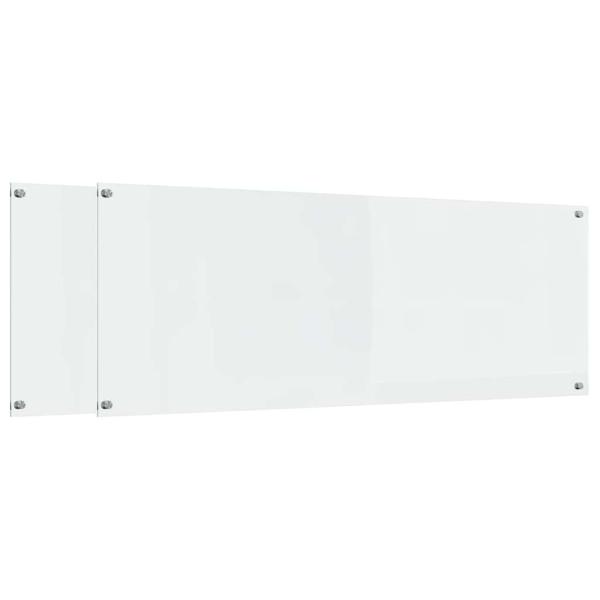 Küchenrückwand 2 pcs Transparent 110 x 40 cm Gehärtetes Glas