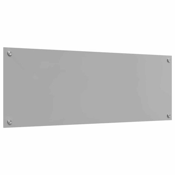 Küchenrückwand 2 pcs Hellgrau 110 x 40 cm Gehärtetes Glas