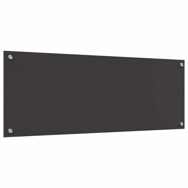 Küchenrückwand 2 pcs Dunkelgrau 110 x 40 cm Gehärtetes Glas