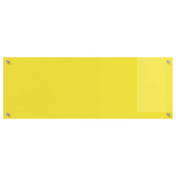 Küchenrückwand 2 pcs Gelb 110 x 40 cm Gehärtetes Glas
