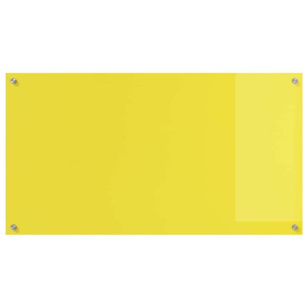 Küchenrückwand 2 pcs Gelb 110 x 60 cm Gehärtetes Glas
