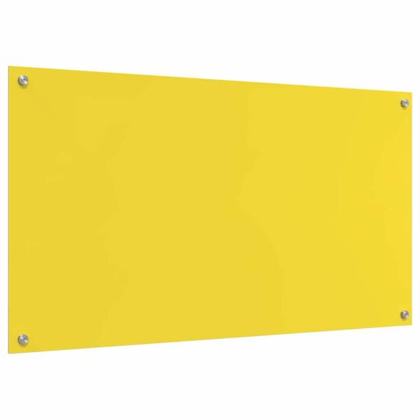 Küchenrückwand 2 pcs Gelb 110 x 60 cm Gehärtetes Glas