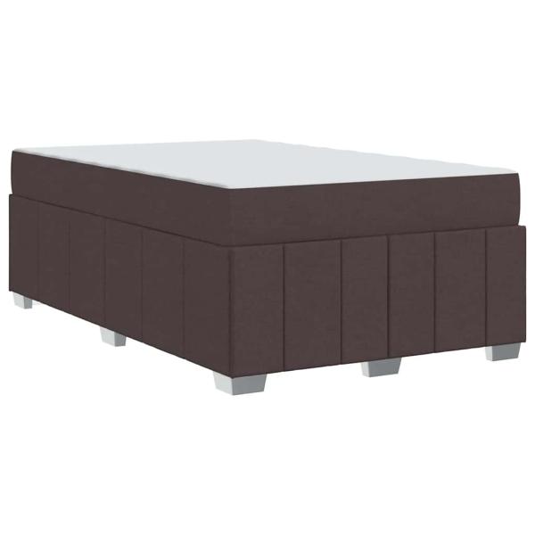 Bettgestell mit Matratze Dunkelbraun 120 x 200 cm Stoff