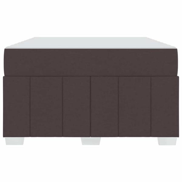 Bettgestell mit Matratze Dunkelbraun 120 x 200 cm Stoff