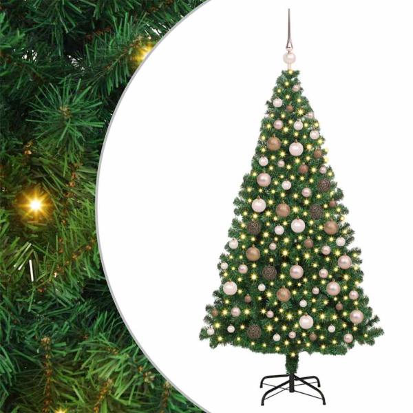 Künstlicher Weihnachtsbaum mit 300 LEDs mit Ständer Grün 180 cm