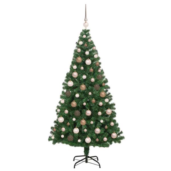 Künstlicher Weihnachtsbaum mit 300 LEDs mit Ständer Grün 180 cm