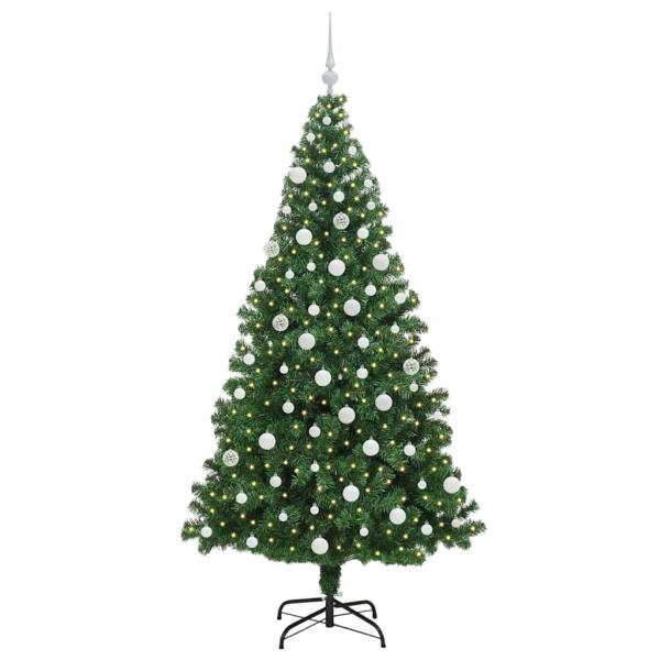 Künstlicher Weihnachtsbaum mit 300 LEDs mit Ständer Grün 180 cm