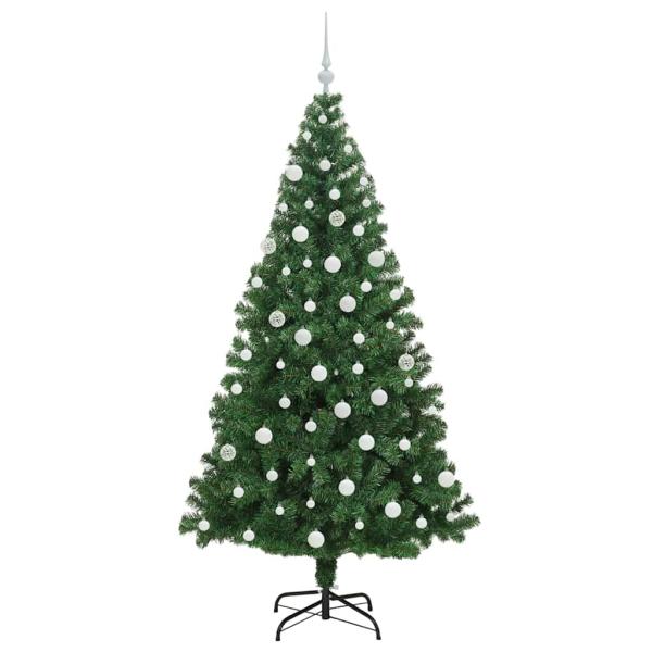 Künstlicher Weihnachtsbaum mit 300 LEDs mit Ständer Grün 180 cm