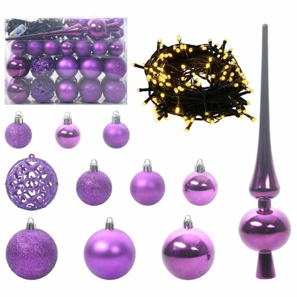 Künstlicher vorbeleuchteter Weihnachtsbaum Silber 150 cm PET