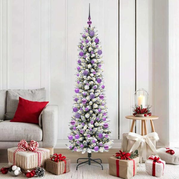 ARDEBO.de - Künstlicher Weihnachtsbaum mit 300 LEDs Grün und Weiß 180 cm