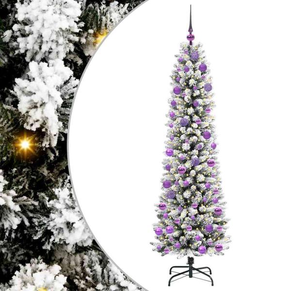 Künstlicher Weihnachtsbaum mit 300 LEDs Grün und Weiß 180 cm