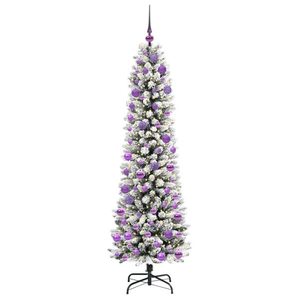 Künstlicher Weihnachtsbaum mit 300 LEDs Grün und Weiß 180 cm