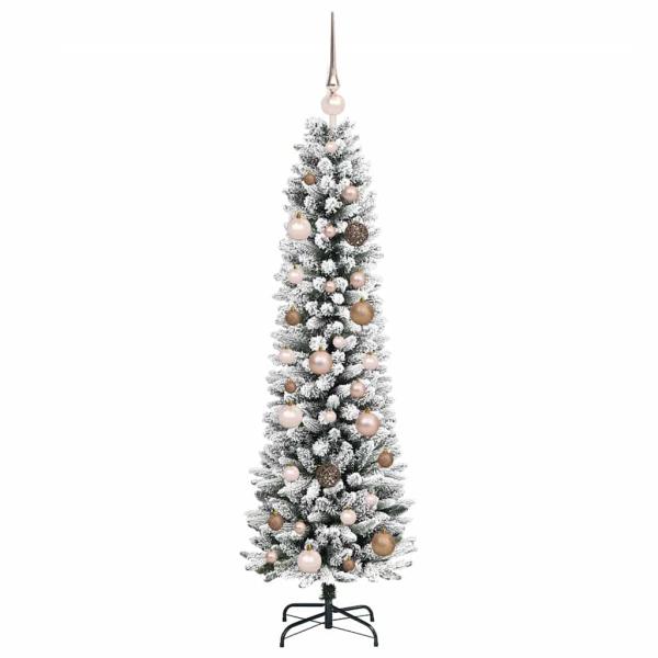Künstlicher Weihnachtsbaum mit 150 LEDs mit Ständer Weiß 150 cm