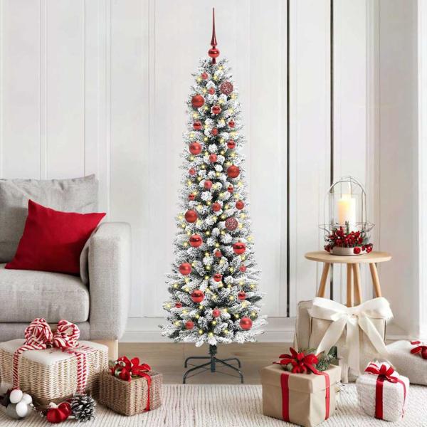 ARDEBO.de - Künstlicher Weihnachtsbaum mit 150 LEDs Grün und Weiß 150 cm