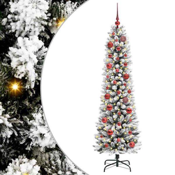 Künstlicher Weihnachtsbaum mit 150 LEDs Grün und Weiß 150 cm