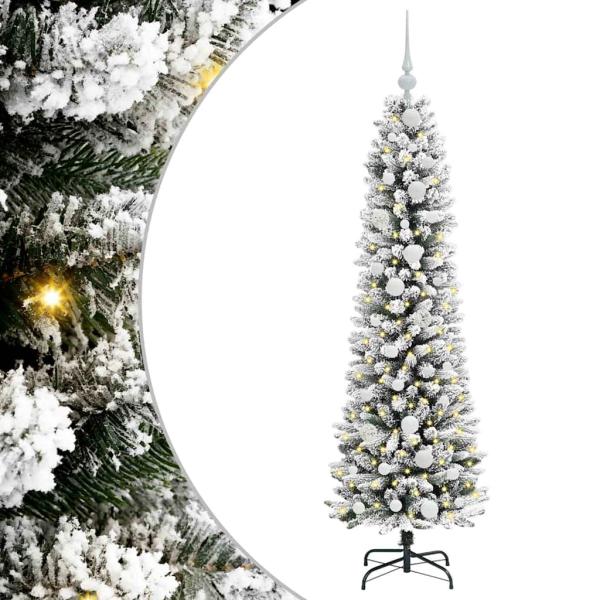 Künstlicher Weihnachtsbaum mit 150 LEDs Grün und Weiß 150 cm