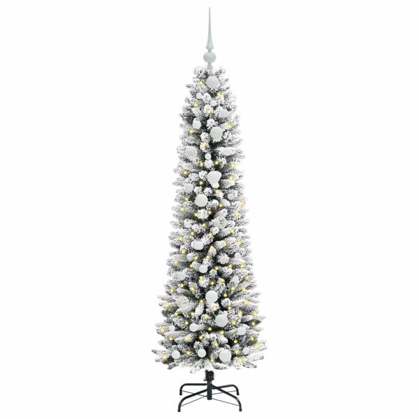 Künstlicher Weihnachtsbaum mit 150 LEDs Grün und Weiß 150 cm
