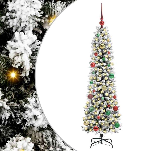 Künstlicher Weihnachtsbaum mit 150 LEDs Grün und Weiß 150 cm