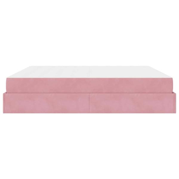Bettgestell Rosa 200 x 200 cm Samt