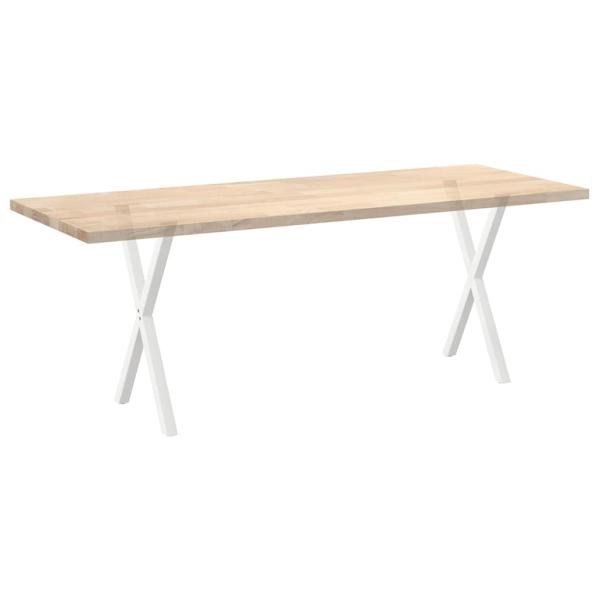 Esstischbeine X-Form 2 Stk. Weiß 57x(72-73) cm Stahl