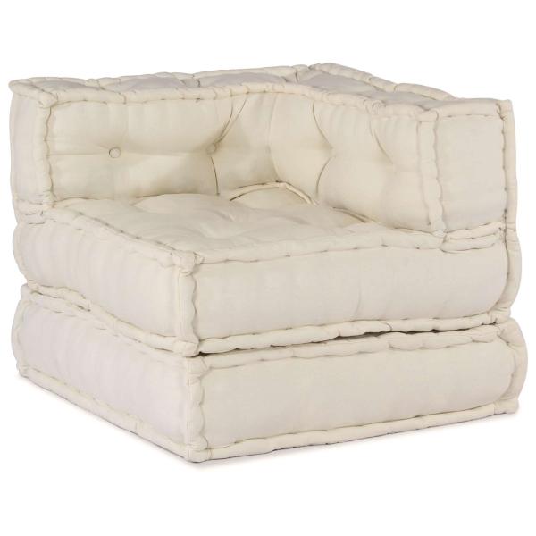 Modulares Sofa 3 pcs Creme 70 x 70 x 56 cm Stoff