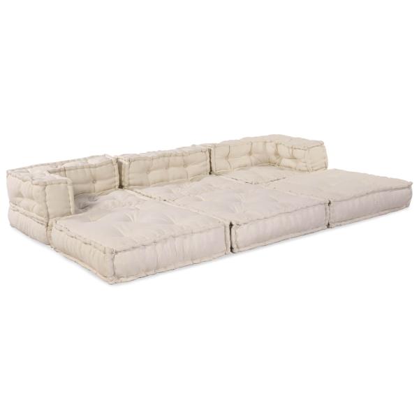 Modulares Sofa 3 pcs Creme 70 x 70 x 56 cm Stoff