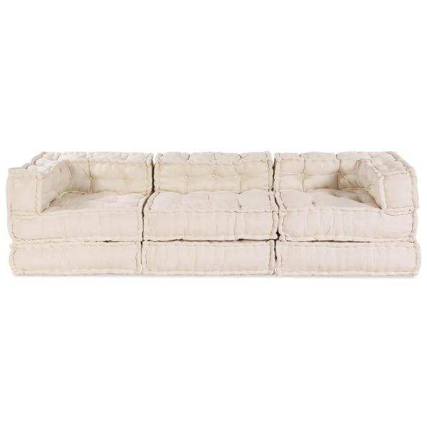 Modulares Sofa 3 pcs Creme 70 x 70 x 56 cm Stoff