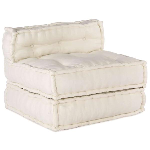 Modulare Sofagarnitur Stoff Creme 210 x 140 x 56 cm