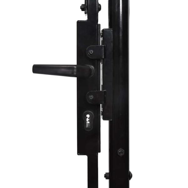 Gartentor Schwarz 200 x 400 cm Stahl