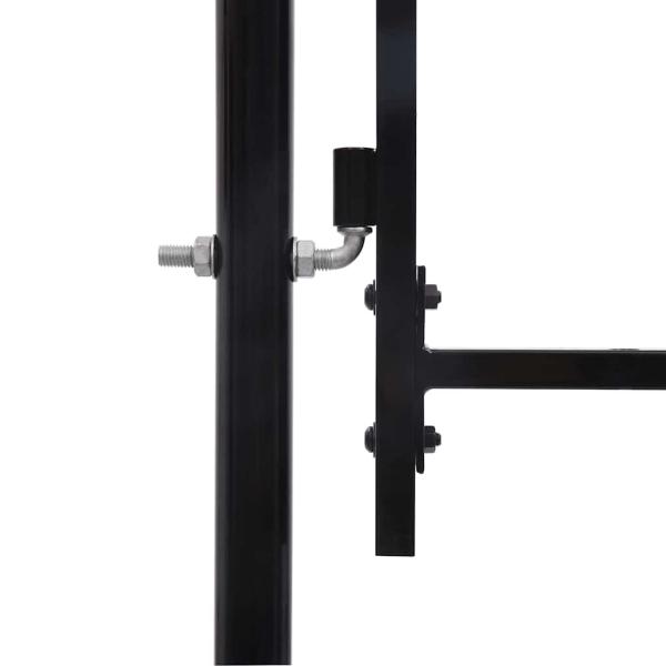 Gartentor Schwarz 200 x 400 cm Stahl