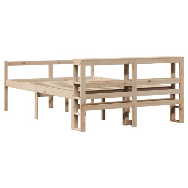 Seniorenbett mit Kopfteil 140x200 cm Massivholz Kiefer