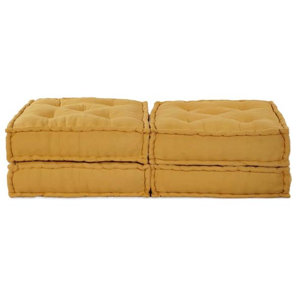 Modulare Sofagarnitur 2 Stk. Stoff Gelb 140 x 70 x 36 cm