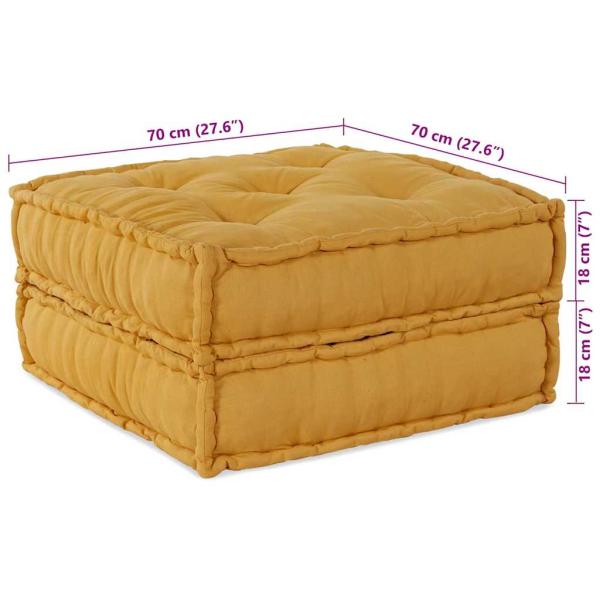 Modulare Sofagarnitur 2 Stk. Stoff Gelb 140 x 70 x 36 cm