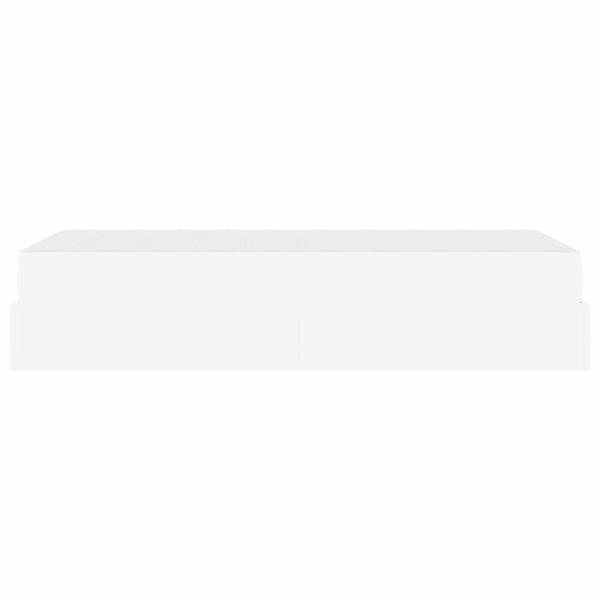 Bettgestell mit Matratze Reinweiß 100 x 200 cm Kunstleder