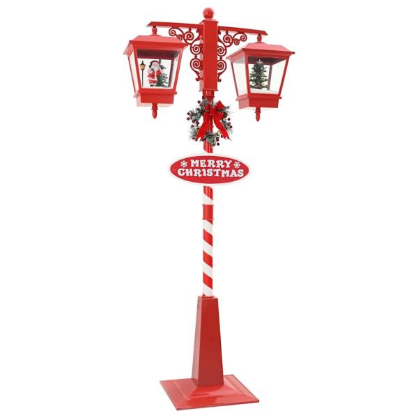 Weihnachtsstraßenlampe mit 2 Laternen Rot 80 x 40,5 x 188 cm